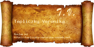 Tepliczky Veronika névjegykártya